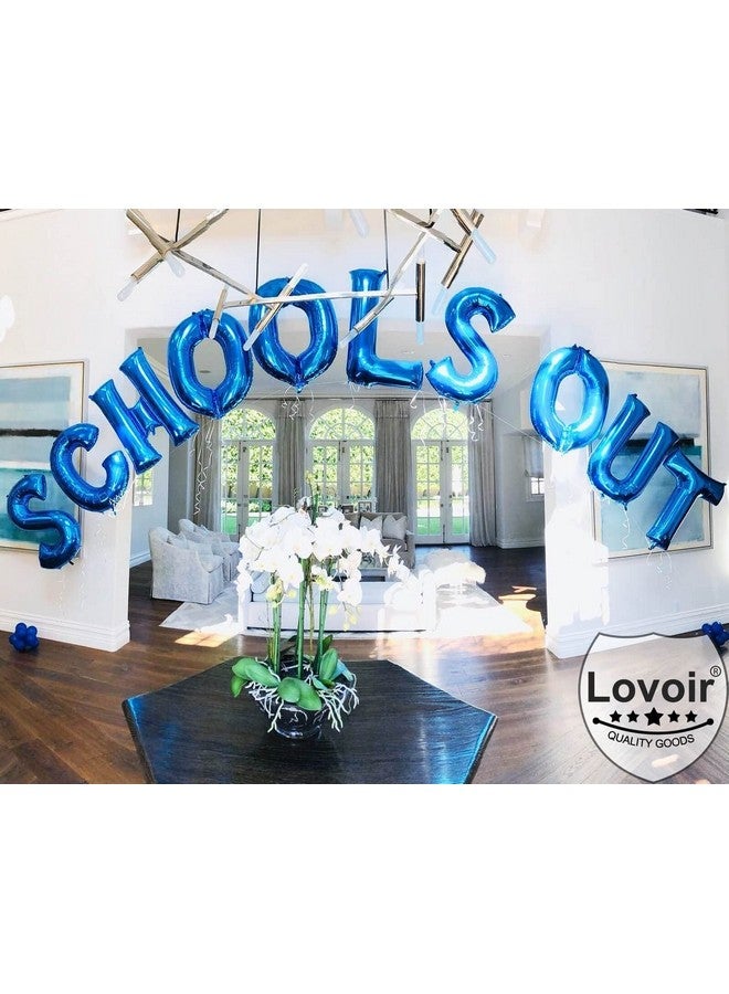 Lovoir بالونات حرف E زرقاء كبيرة بحجم 40 بوصة - بالونات هيليوم فويل ميار كبيرة للاحتفالات بعيد الميلاد والزينة - Image 4