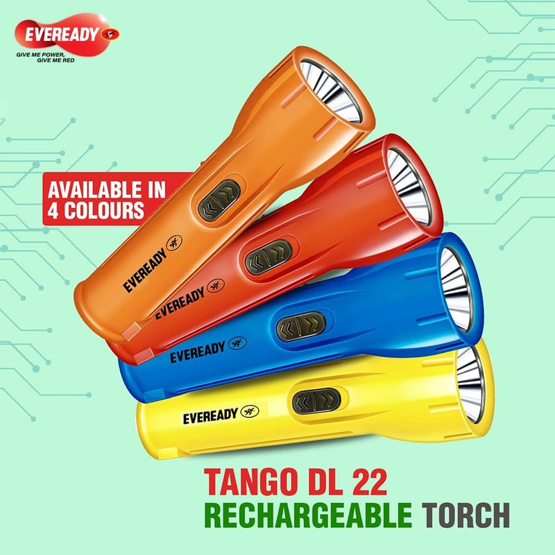 Eveready Eveready Streak DL22 Digi LED Torch Super Bright 1W LED 3X Battery Life 4X Torch Life Heavy Duty Rechargeable Flashlight Overcharge Protection Durable ABS Body  - Image 2