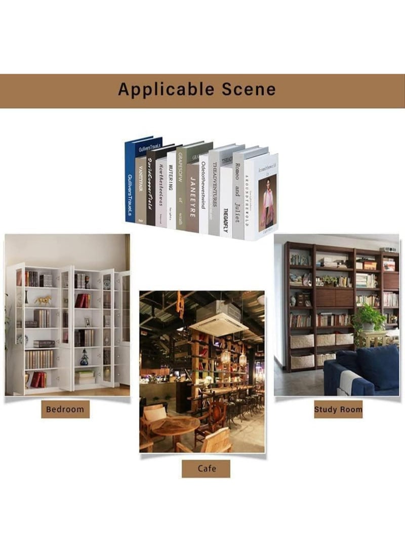 TRASSLE Fashion Decorative Books for Home Decor,12pcs Decoration Modern Table Books,Fake Book For show in Office & Rustic Home Decor, Bookshelf, Living Room - Image 5