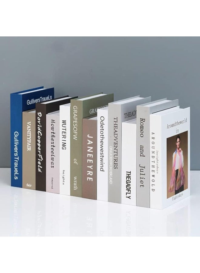 TRASSLE Fashion Decorative Books for Home Decor,12pcs Decoration Modern Table Books,Fake Book For show in Office & Rustic Home Decor, Bookshelf, Living Room - Image 1