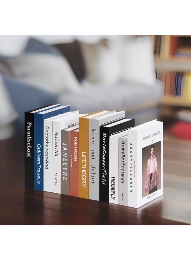 TRASSLE Fashion Decorative Books for Home Decor,12pcs Decoration Modern Table Books,Fake Book For show in Office & Rustic Home Decor, Bookshelf, Living Room - Image 3