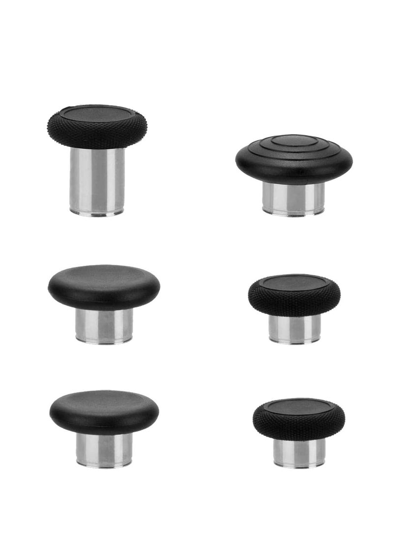 6 pcs Magnetic Replacement Sticks for Xbox One Elite Controller Series 2 Accessories – Black - Image 1