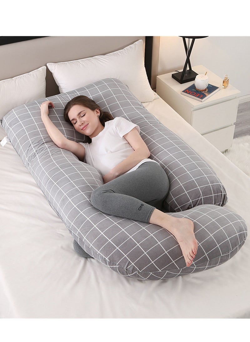 Crystal Velvet Maternity Pillow Maternity Belly Support Pillow Core Side Sleeping Pillow Waist Support Pillow - Image 2