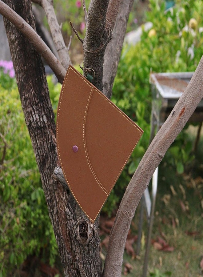 Ouliget Coffee Filter Holder, Reusable Hang Coffee Paper Filters Storage Bag for Cone shaped Filter Papers,Waterproof Leather Suitable for Outdoor Camping Traveling with Hook,Brown - Image 3