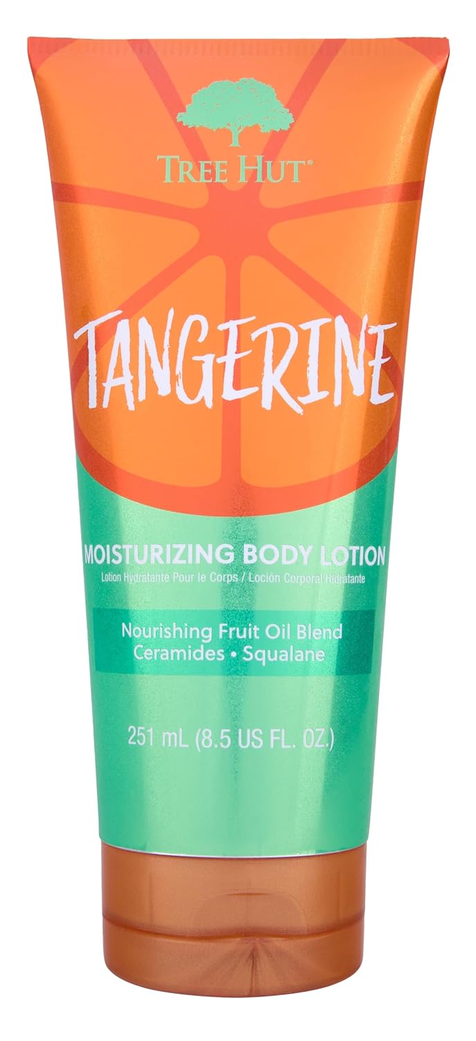 Tree Hut Tangerine Moisturizing Body Lotion  Ceramide and Squalene Formula Helps Protect Skin  Longlasting Hydration Leaves Skin Feeling Soft  Moisturized  85 fl oz