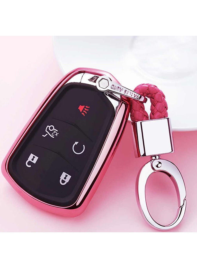 NIBEMINENT Electroplating Single-shell Car Key Case With Ring - Image 2