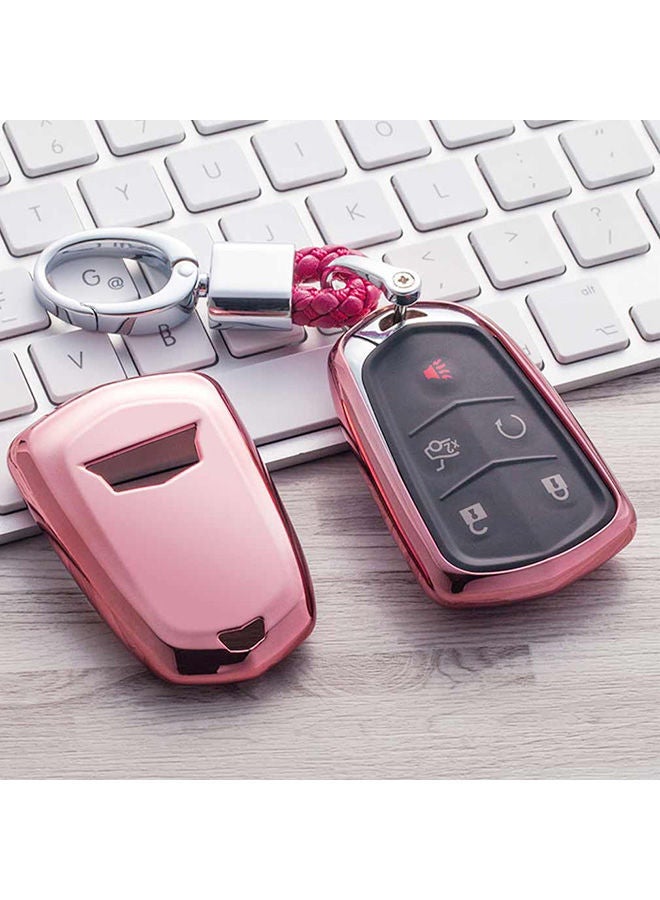 NIBEMINENT Electroplating Single-shell Car Key Case With Ring - Image 3