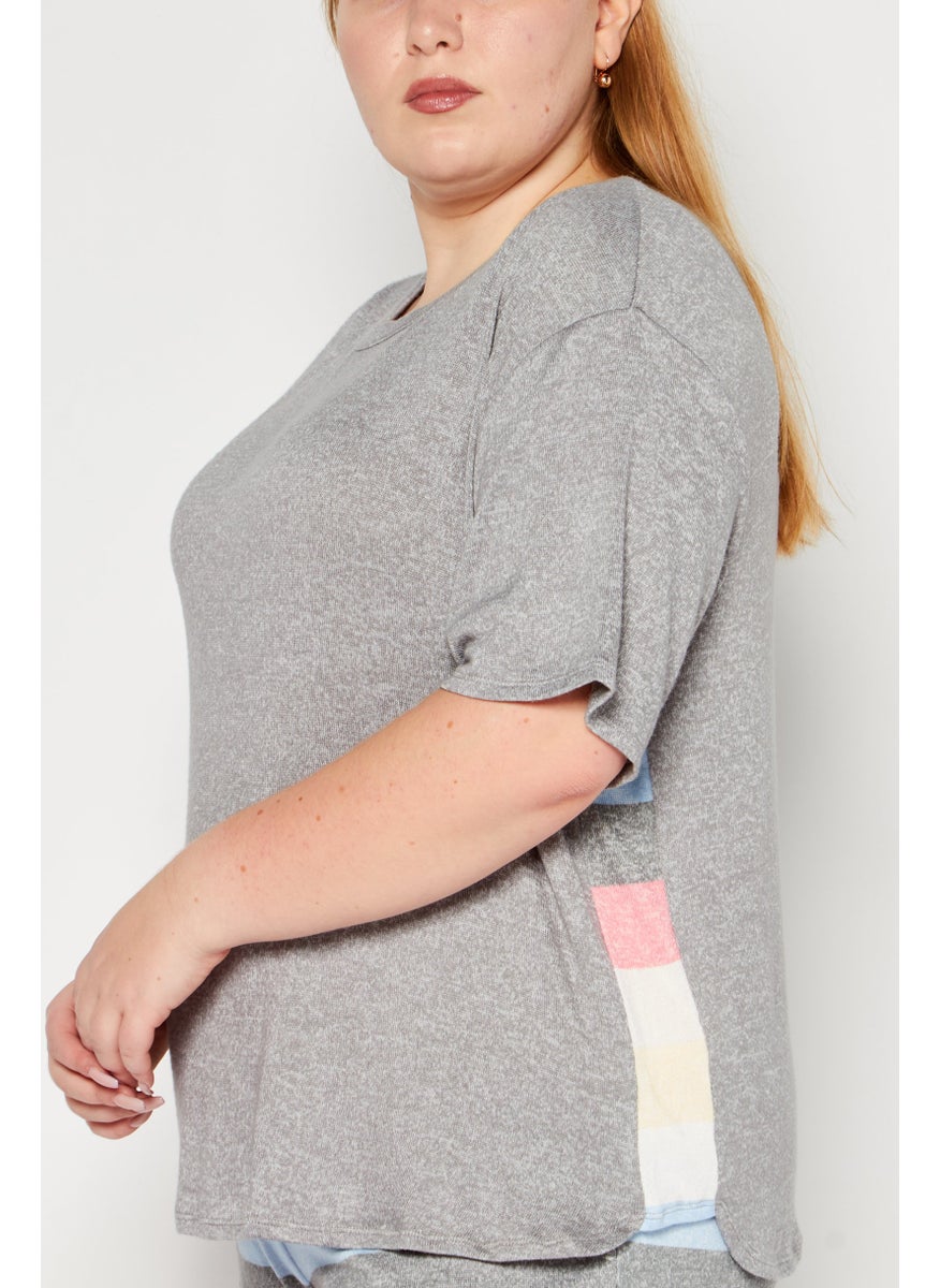 DKNY Women 2 Pcs Capri Sleepwear Set, Grey Combo  - Image 3
