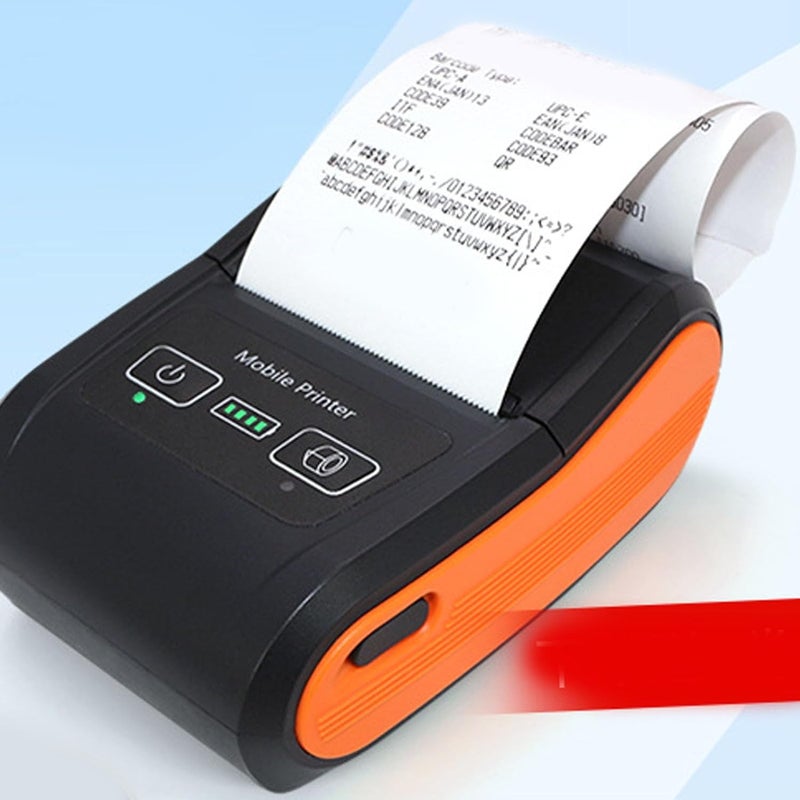 Yunseity Thermal Label Printer, Mini BT 203DPI 90mm / s Portable Receipt Printer for Supermarket Restaurant, Ergonomically Designed with Comfortable Grip - Image 5