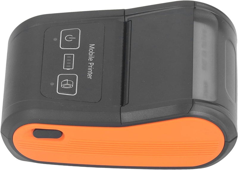 Yunseity Thermal Label Printer, Mini BT 203DPI 90mm / s Portable Receipt Printer for Supermarket Restaurant, Ergonomically Designed with Comfortable Grip - Image 1