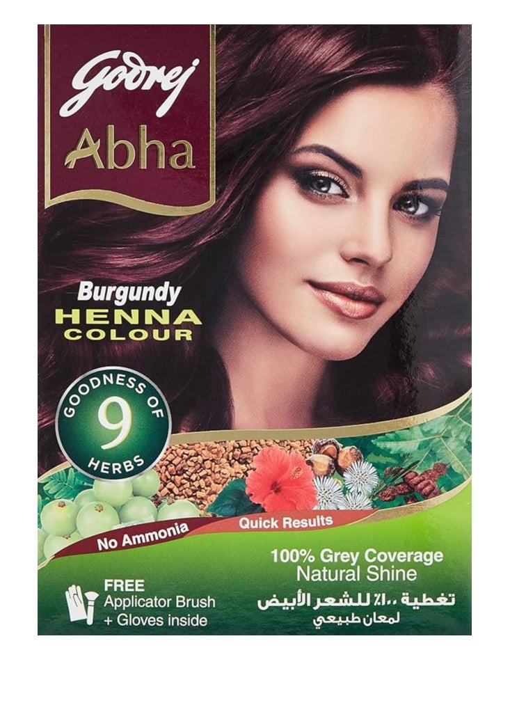 Godrej Godrej Abha Henna Colour (Natural Brown) Pack of 6 Sachet 10gm  - Image 1