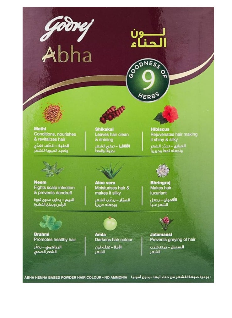 Godrej Godrej Abha Henna Colour (Natural Brown) Pack of 6 Sachet 10gm  - Image 2