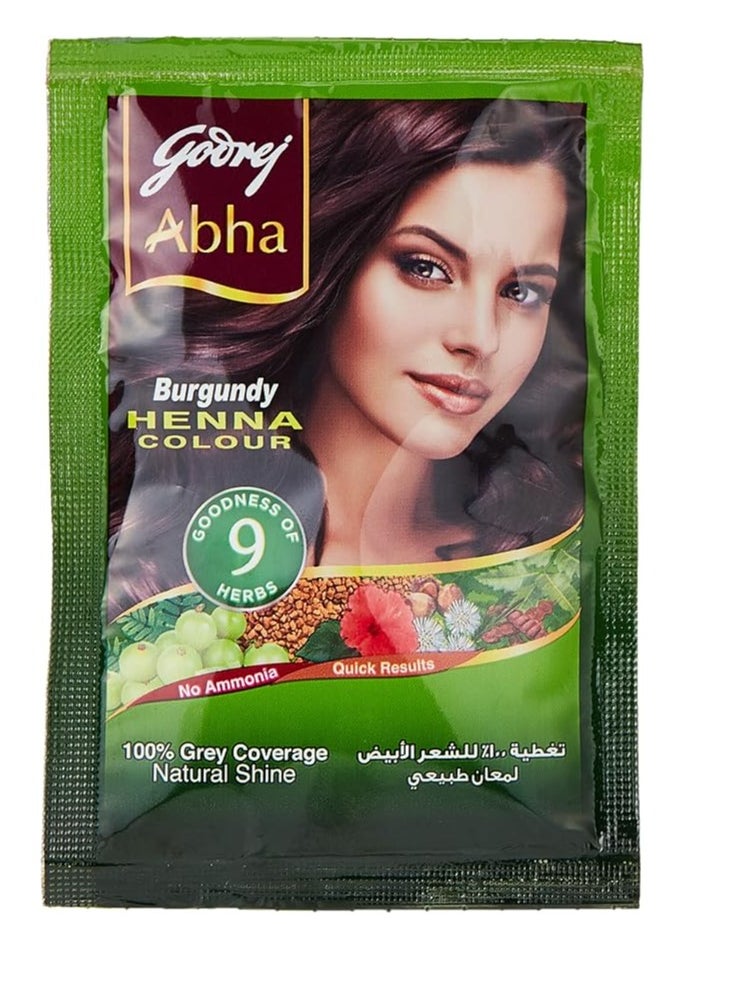Godrej Godrej Abha Henna Colour (Natural Brown) Pack of 6 Sachet 10gm  - Image 3