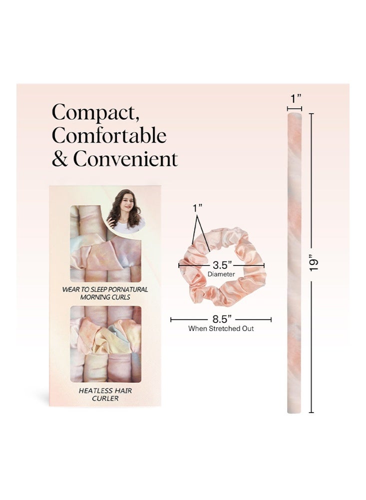 KOEC Heatless Hair Curler-Heatless Curling Set, Rollers for Heatless Curls, Hair Curler No Heat, Heatless Curler, Overnight Curls with Overnight Blowout Rods - Sunset Tie Dye - Image 4