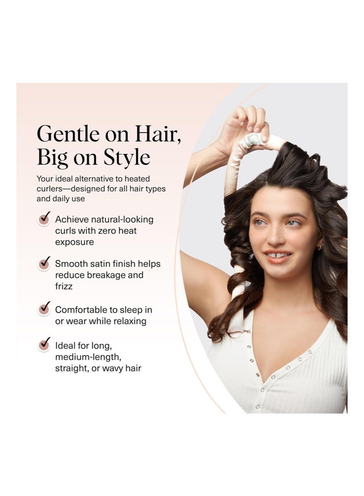 KOEC Heatless Hair Curler-Heatless Curling Set, Rollers for Heatless Curls, Hair Curler No Heat, Heatless Curler, Overnight Curls with Overnight Blowout Rods - Sunset Tie Dye - Image 2