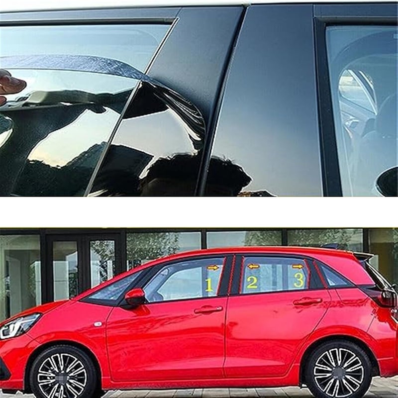 Wivplex Glossy Black Window Trim Cover for JAZZ Hatchback - Image 4