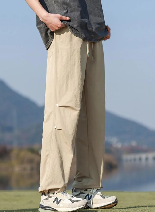 Take Two Men Beige Parachute Pants