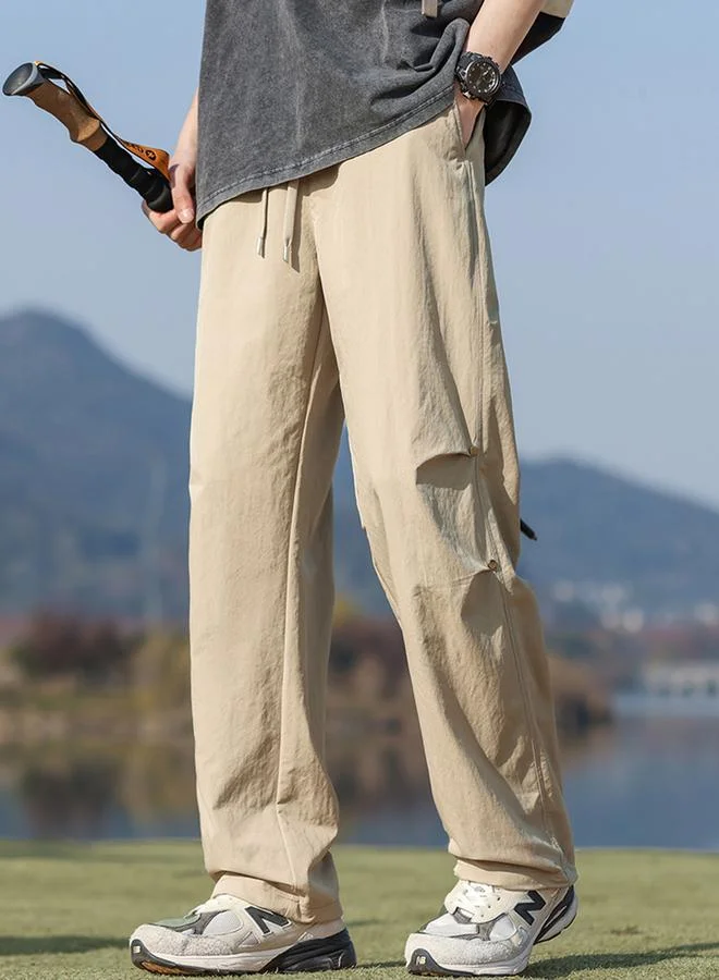 Take Two Men Beige Parachute Pants