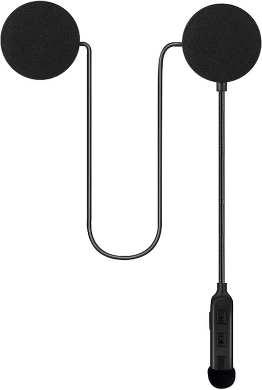 0TO6 Wireless Helmet Bluetooth Headset with Microphone, Hands-Free Calling, Music Control, Long Battery Life, Universal Fit for All Helmets (10–15m Range, Black) with C-Type Charging - Image 2