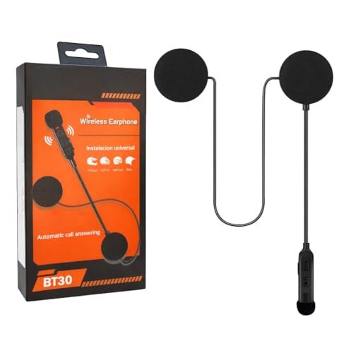 0TO6 Wireless Helmet Bluetooth Headset with Microphone, Hands-Free Calling, Music Control, Long Battery Life, Universal Fit for All Helmets (10–15m Range, Black) with C-Type Charging - Image 1