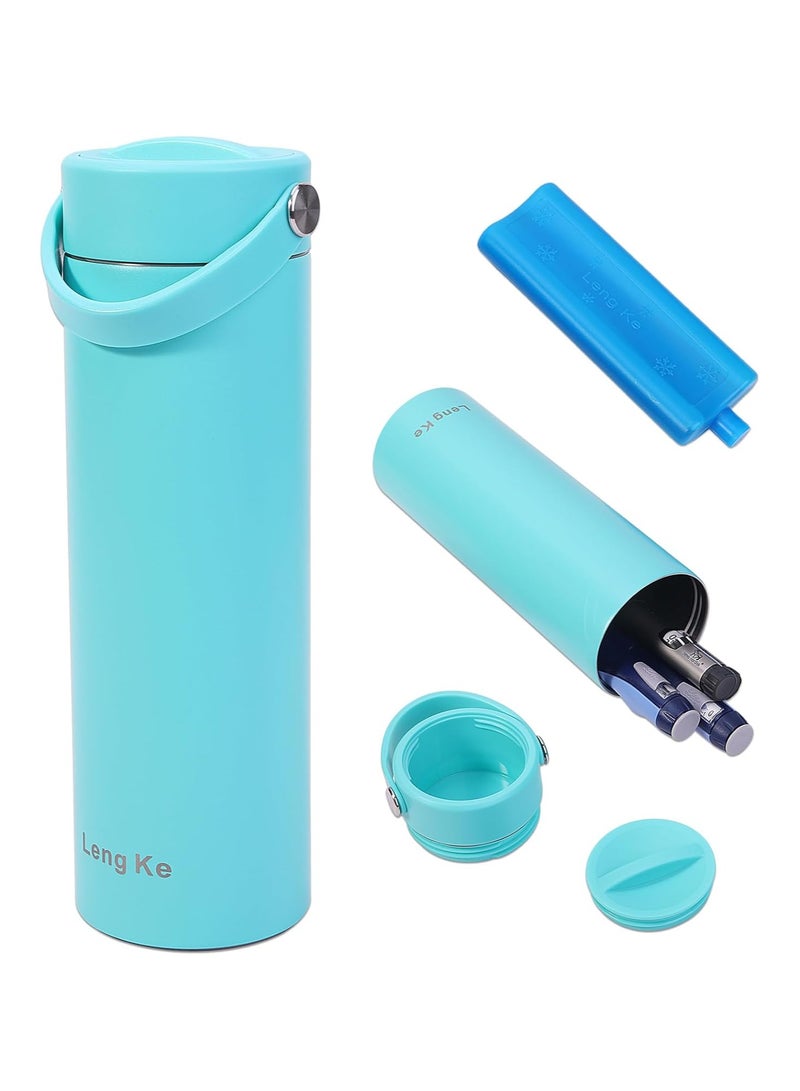 Leng Ke Diabetes Insulin Pen and Supplies Travel Case with TSA Approved Ice Pack,Portable Medication Cooler Bag for Diabetic Organizing, Insulina Medication Cooler   Bottle Diabetes Storage Vial - Image 1