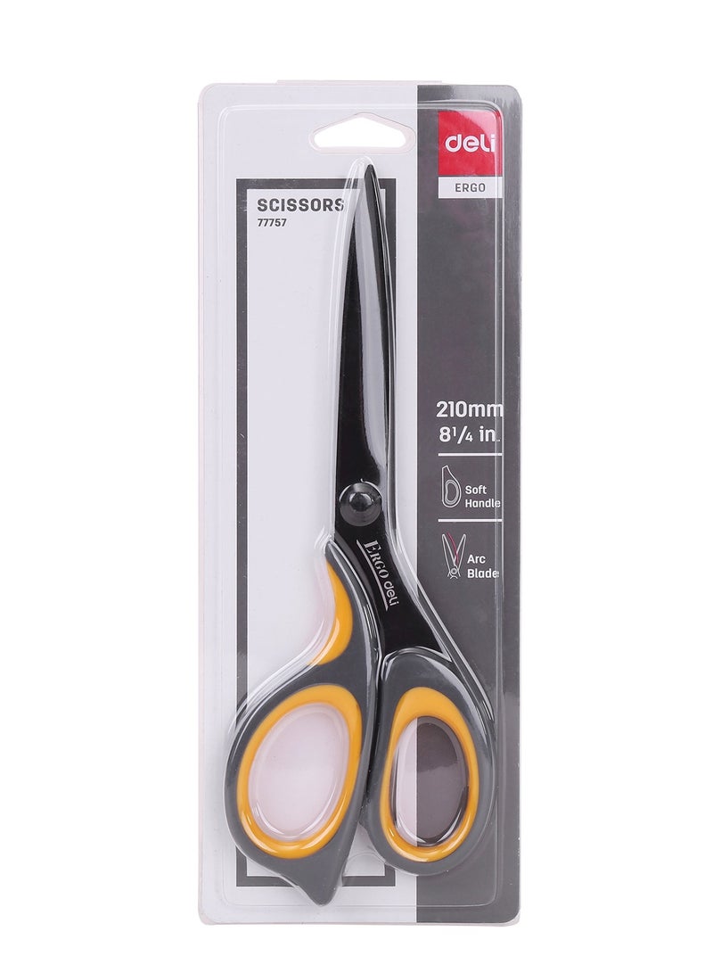 Deli E77757 Scissors 鈥?210mm, Grey, Stainless Steel Blade, Ergonomic Handle, Super Soft Grip for Comfortable Use - Image 5