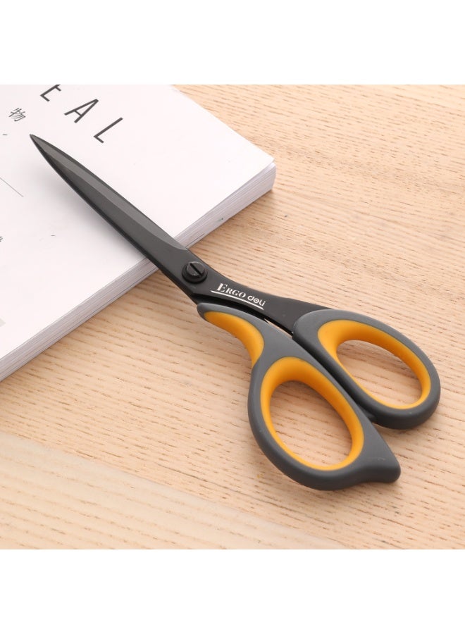 Deli E77757 Scissors 鈥?210mm, Grey, Stainless Steel Blade, Ergonomic Handle, Super Soft Grip for Comfortable Use - Image 4