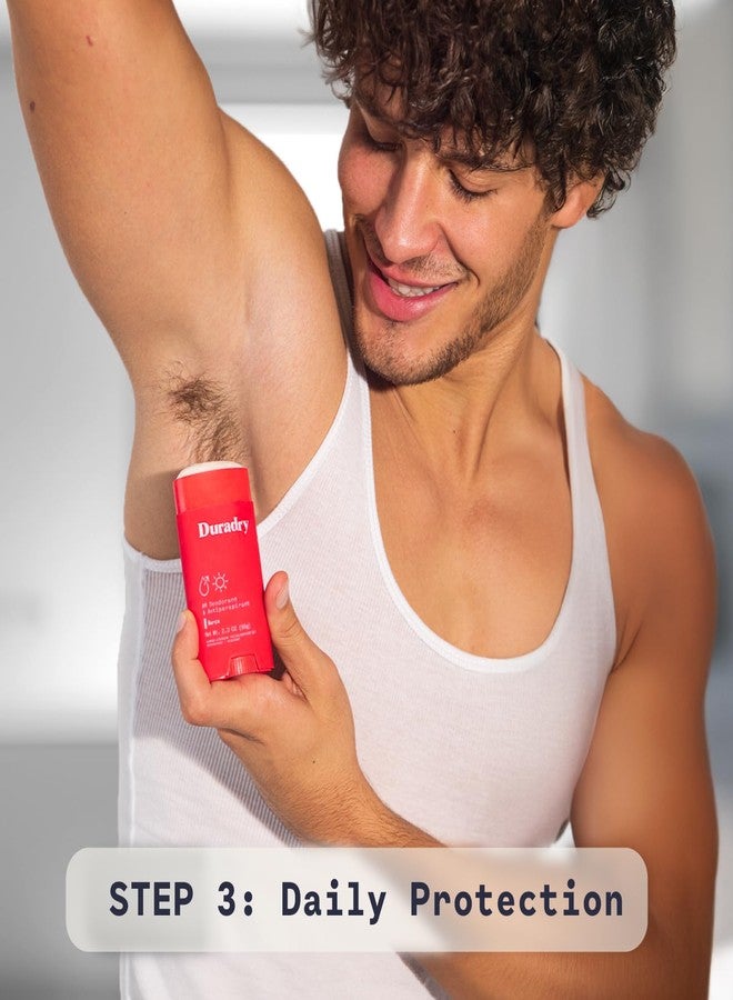 duradry نظام دورادراي 3 خطوات لمكافحة التعرق المفرط تحت الإبط، والرائحة و فرط التعرق، يمنع التعرق. يتضمن عصا مضادة للتعرق، جل للتحكم في التعرق وغسول للجسم.- سماء صافية (كمثرى مقرمشة + فانيليا) - Image 5