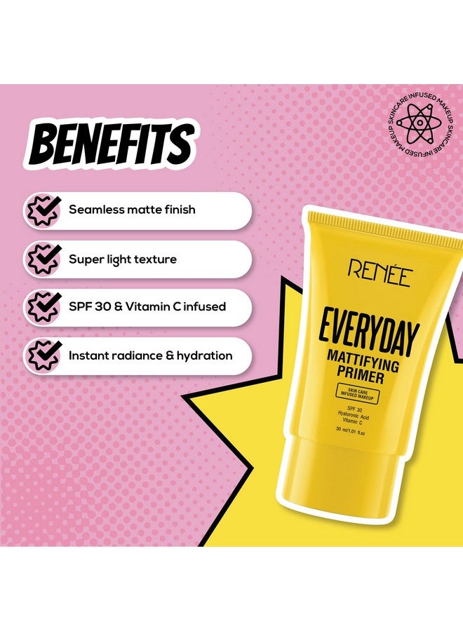 Renee Everyday Primer, Blurs Fine Lines, Wrinkles & Pores, Smoothen Skin Texture, Lightweight & Non-Sticky, Long Lasting Formula With Matte Finish, Cruelty-Free Skincare Infused Makeup, 30 Ml - Image 4