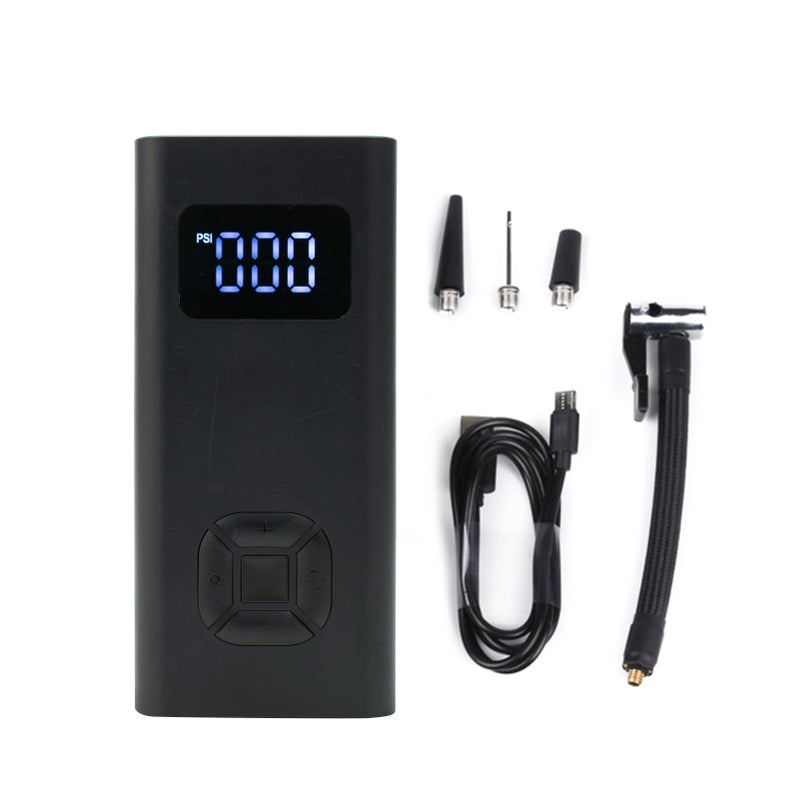 Tire Inflator Portable Air Compressor Digital Pressure Gauge with LEDs Light USB Rechargeable 150PSI Electric Air Pump for Car Bike Motorcycle Balls - Image 1
