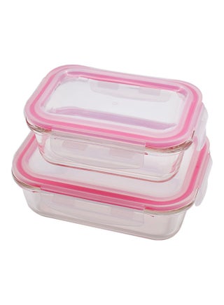 Pink Silicone Glass Storage Containers