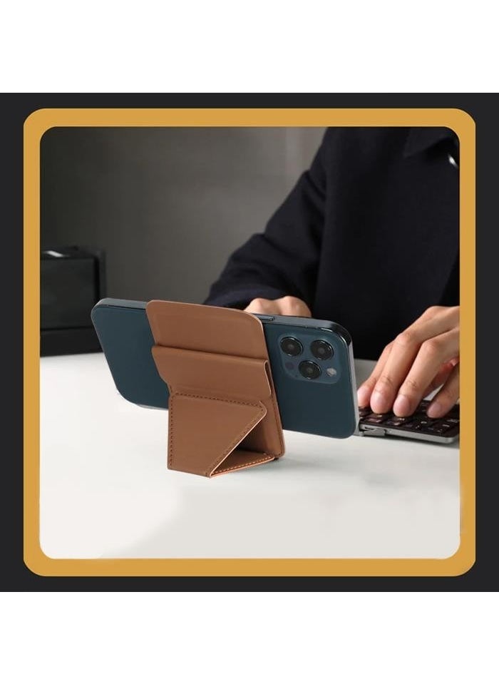 Polhammobile - Polham Magsafe Wallet Case Card Holder with Stand for Iphone 12,13,14 Series, Ultra Thin Leather Magsafe - Image 1