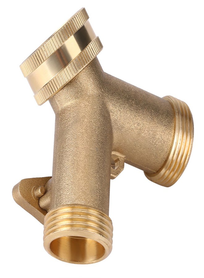 3/4 Inch Brass 2 Way Valve Splitter Hose Pipe Tap Connectors for Garden Irrigation - Image 2