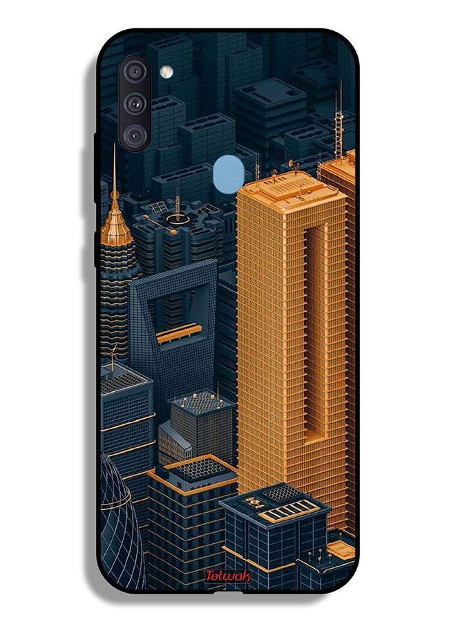 Tolwak Samsung Galaxy A11 Protective Case Cover Buildings Art - Image 1