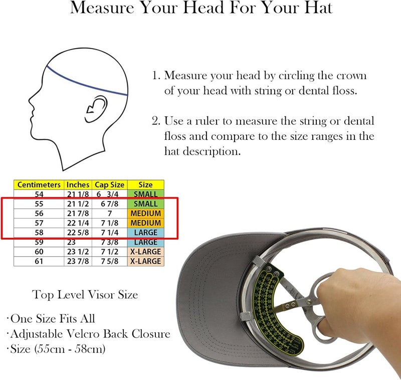 Top Level Sun Sports Visor Men Women - One Size Cap Hat - Image 4