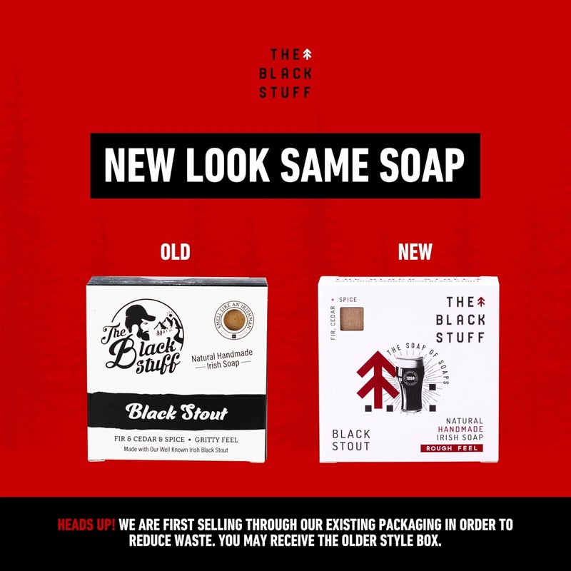The Black Stuff All Natural Bar Soap for Men Handmade Cold Process Soaps with Organic Ingredients and Essential Oils Mens Soap for Daily Use Black Stout Body Soap - Image 2
