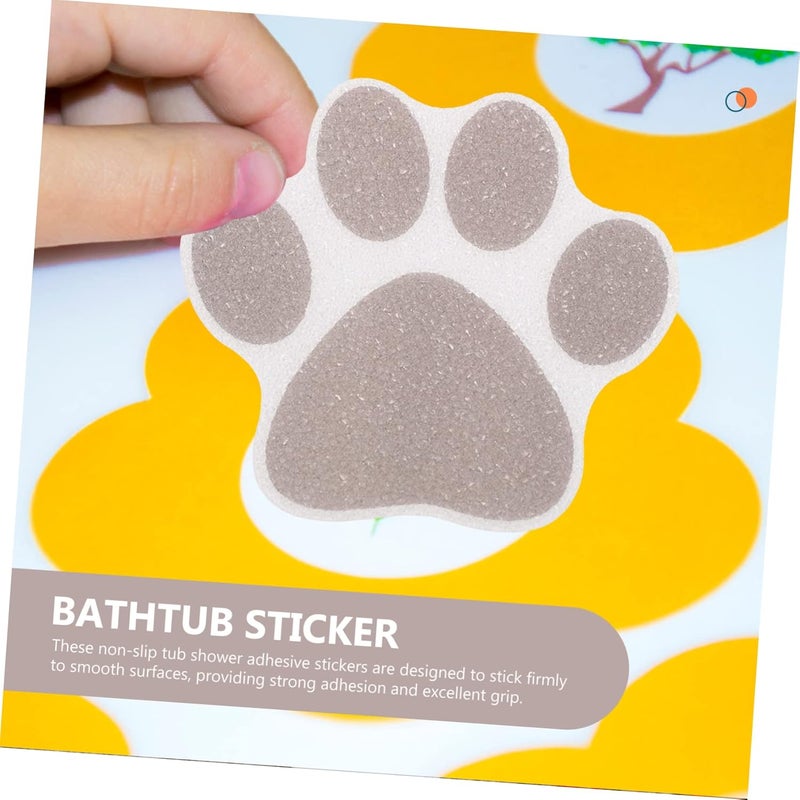 Homoyoyo 10pcs Non Slip Paw Design Stickers for Bathtub Floor Self Adhesive Decals for Smooth Surfaces for - Image 4