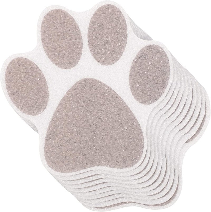 Homoyoyo 10pcs Non Slip Paw Design Stickers for Bathtub Floor Self Adhesive Decals for Smooth Surfaces for - Image 1