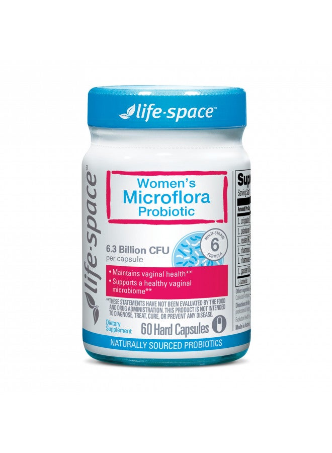 Life-Space Probiotic for Women, Support Healthy Vaginal Microflora & Comfort, BV & VVC Infection Treatment, Urinary Tract Health, Lactobacillus rhamnosus, 6.3 Billion CFU, Multi Strain - 60 Capsules - Image 1