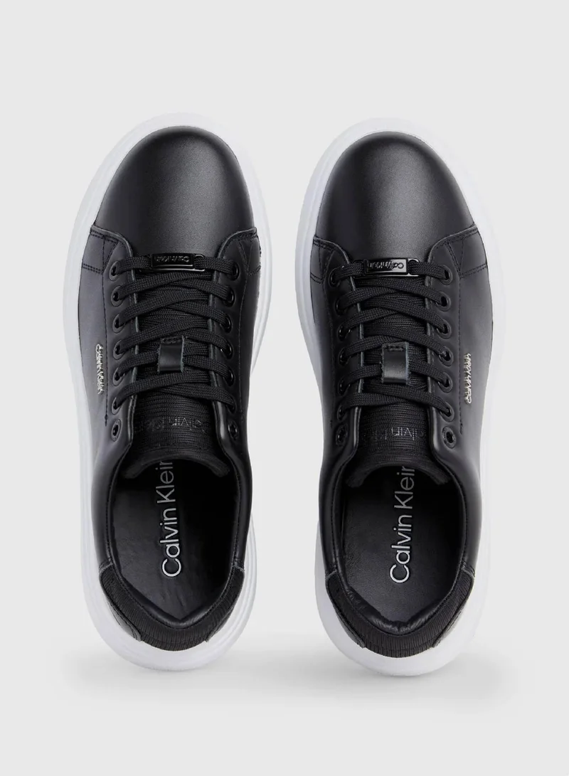 Calvin Klein Black Leather Trainers for Women | Best Price UAE