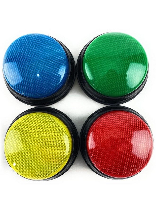 Matty's Toy Stop - Lights & Sounds Electronic 3 Mode Red Blue Green & Yellow Game Answer Buzzer And Count Down Timer Gift Set Bundle (Perfect For Games Classrooms Etc.) 4 Pack - Image 1