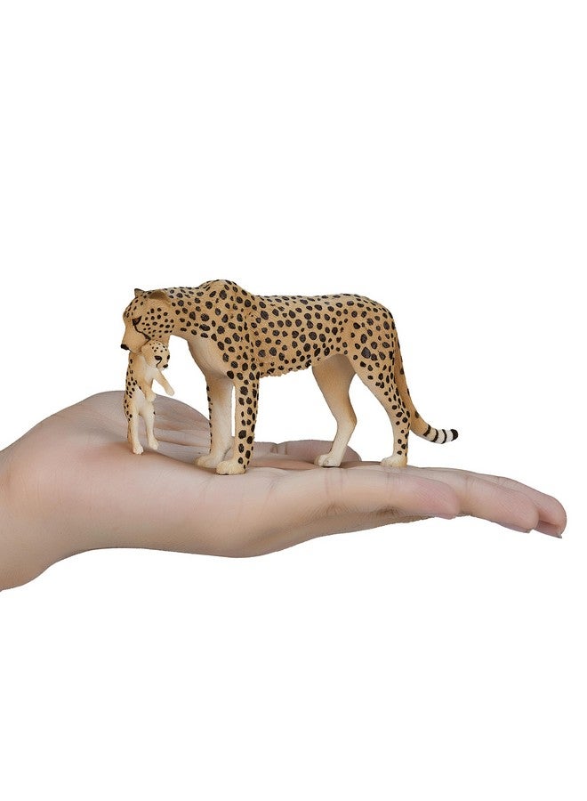 MOJO Cheetah (Female) with Cub Realistic International Wildlife Toy-Replica Hand Painted Figurine, Mixed (387167) - Image 5