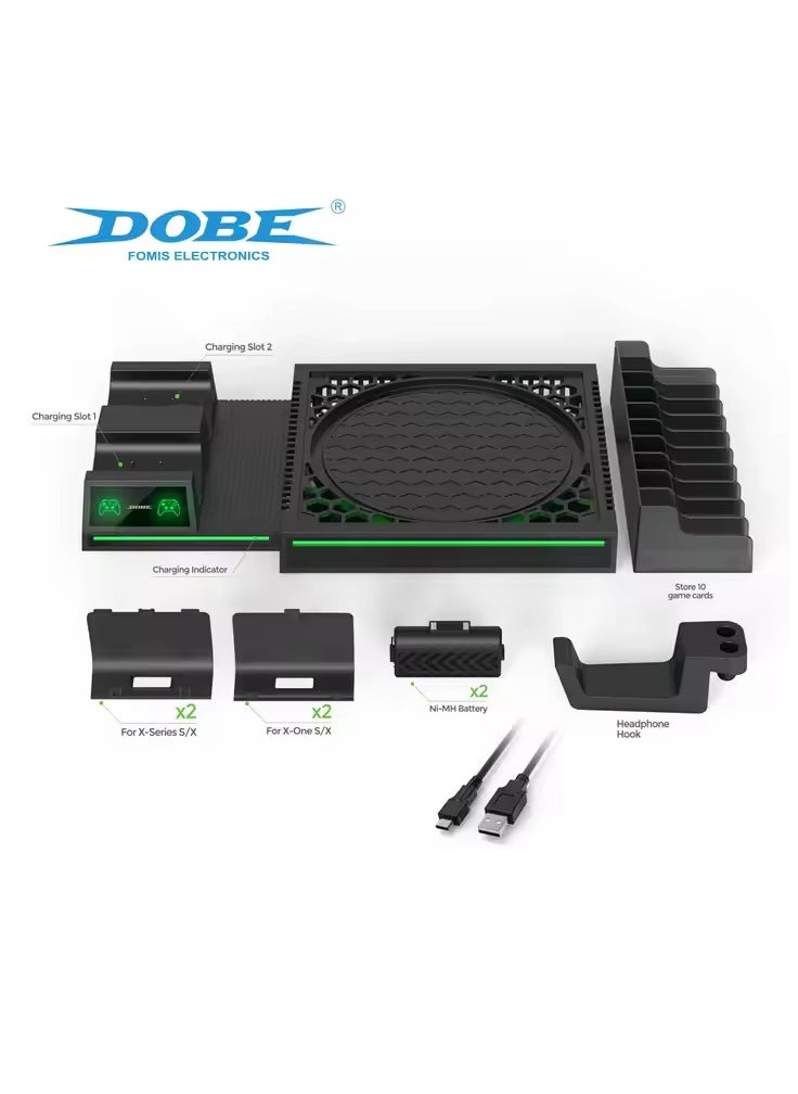 DOBE - Dobe TYX-1622 Multi-function Base XSX Controller Charger Disc Storage Rack for XOBX Series X Console - Image 1