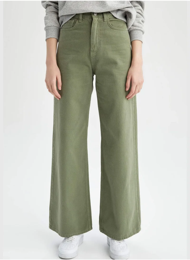 DeFacto Woman Wide Leg Woven Trousers