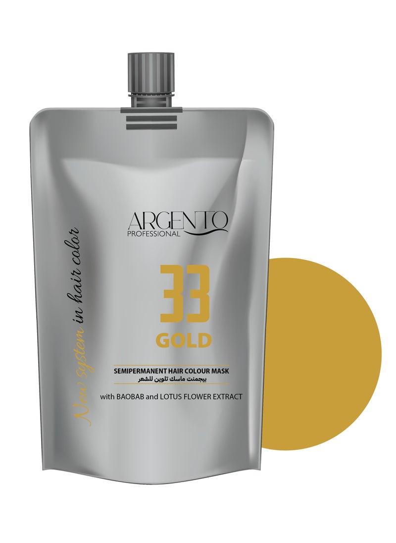 ARGENTO Argento Pro 33 Gold Semipermanent Hair Color Mask 200ml 