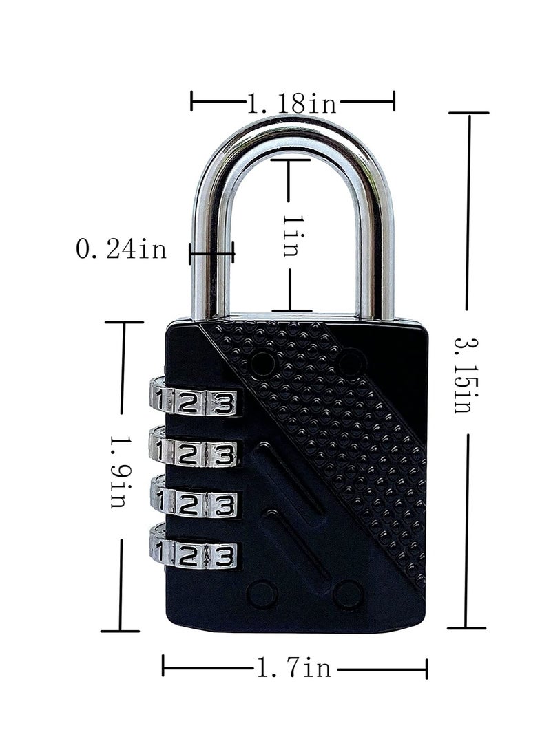 SYOSI - Combination Locks Resettable 4-Digit Outdoor Waterproof Padlock for Gym, School Locker, Fence, Toolbox, Gate, Hasp Storage Lock - Image 1