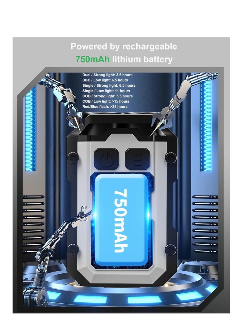 Mini Keychain EDC Flashlight Rechargeable, 1000 High Lumens Super Bright Flash Lights Small Portable Tactical Pocket Torch with Magnet  Clip, 8 Modes,USB C Ipx65 Waterproof - Image 5