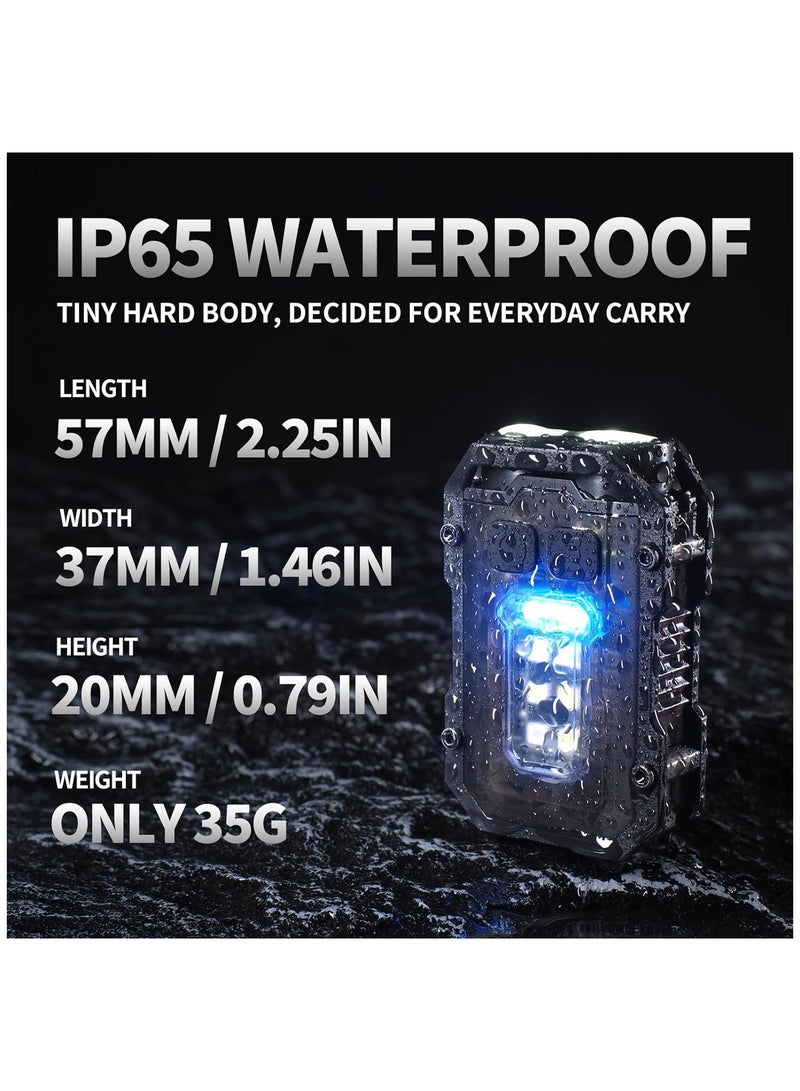 Mini Keychain EDC Flashlight Rechargeable, 1000 High Lumens Super Bright Flash Lights Small Portable Tactical Pocket Torch with Magnet  Clip, 8 Modes,USB C Ipx65 Waterproof - Image 4