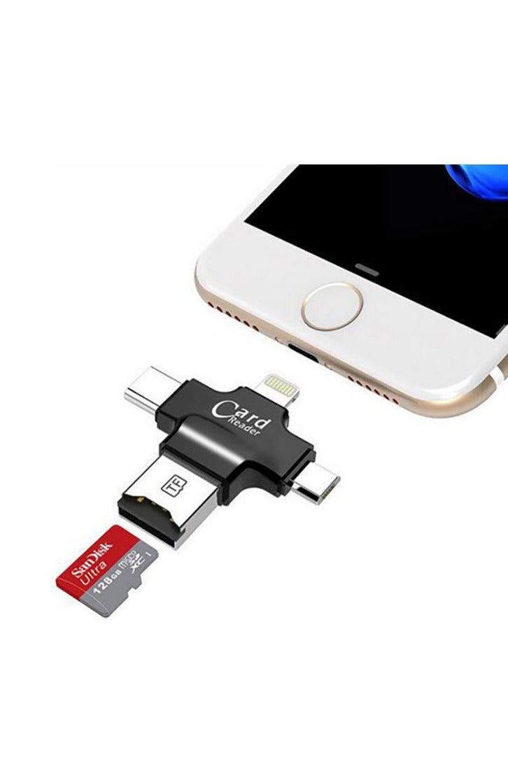 4 In 1 USB Otg Tf Micro Sd Card Reader - Image 2