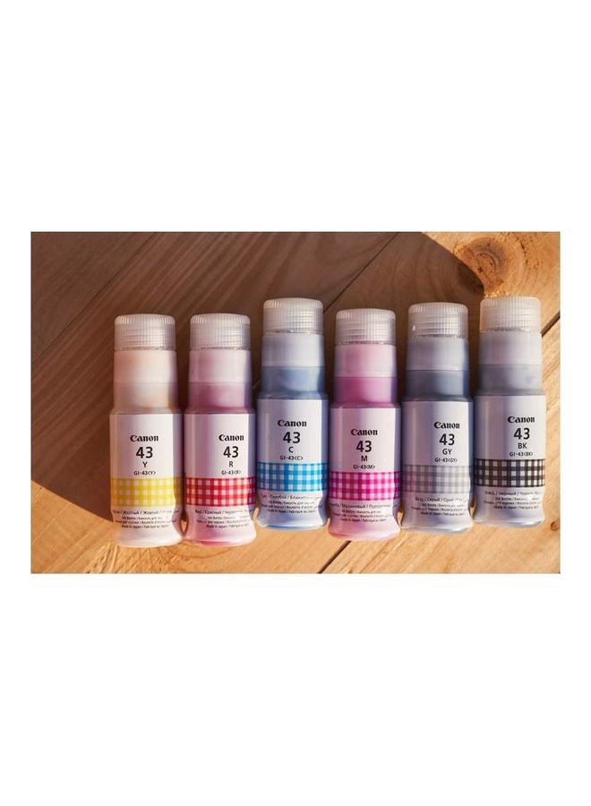 كانون 6 Pieces Ink Cartridge Color Set Yellow/Magenta/Cyan/Black/Grey/Red - Image 2